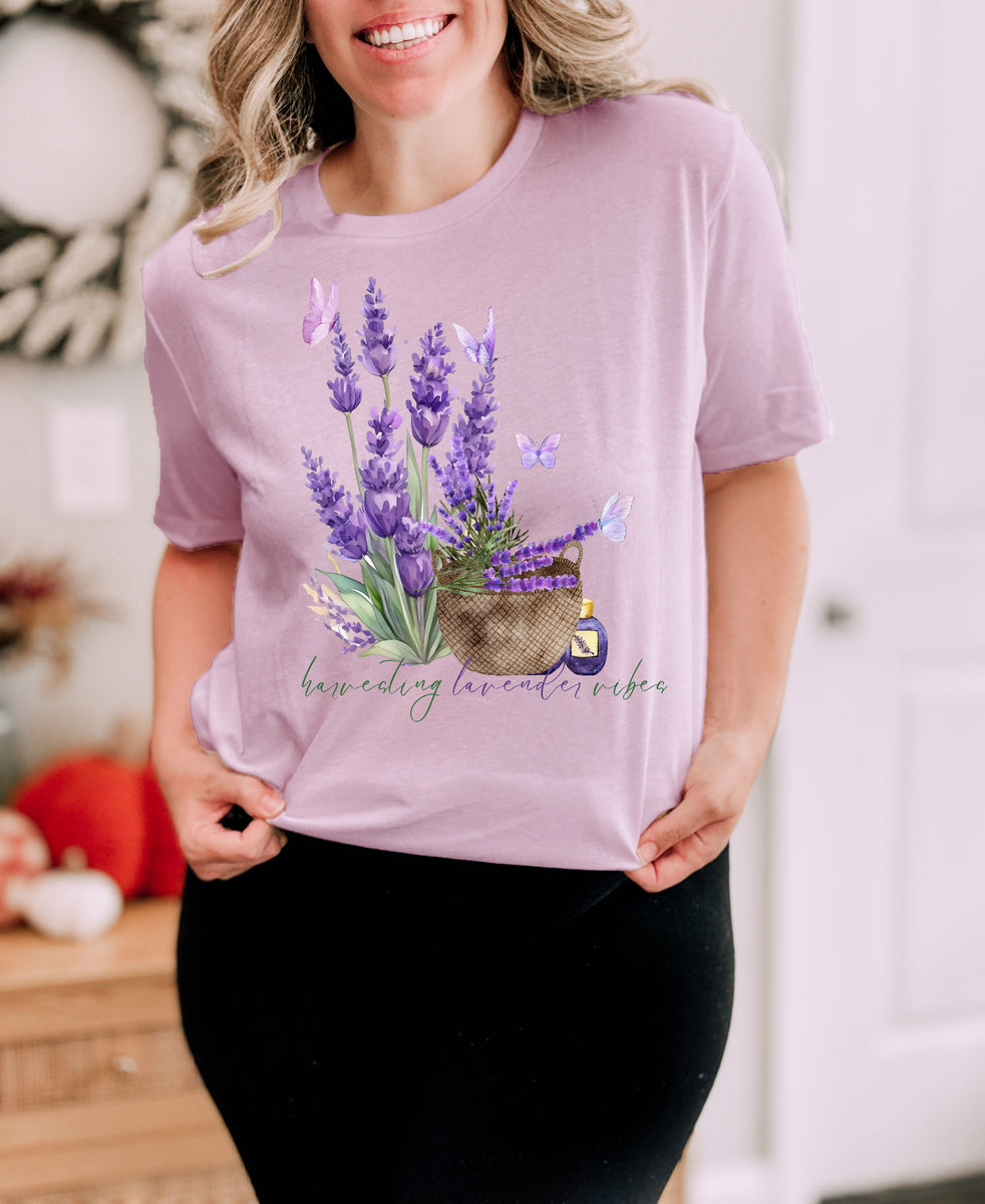 lavender flower shirt Lavender Life T shirt /Lavender farm – Sheissarashop