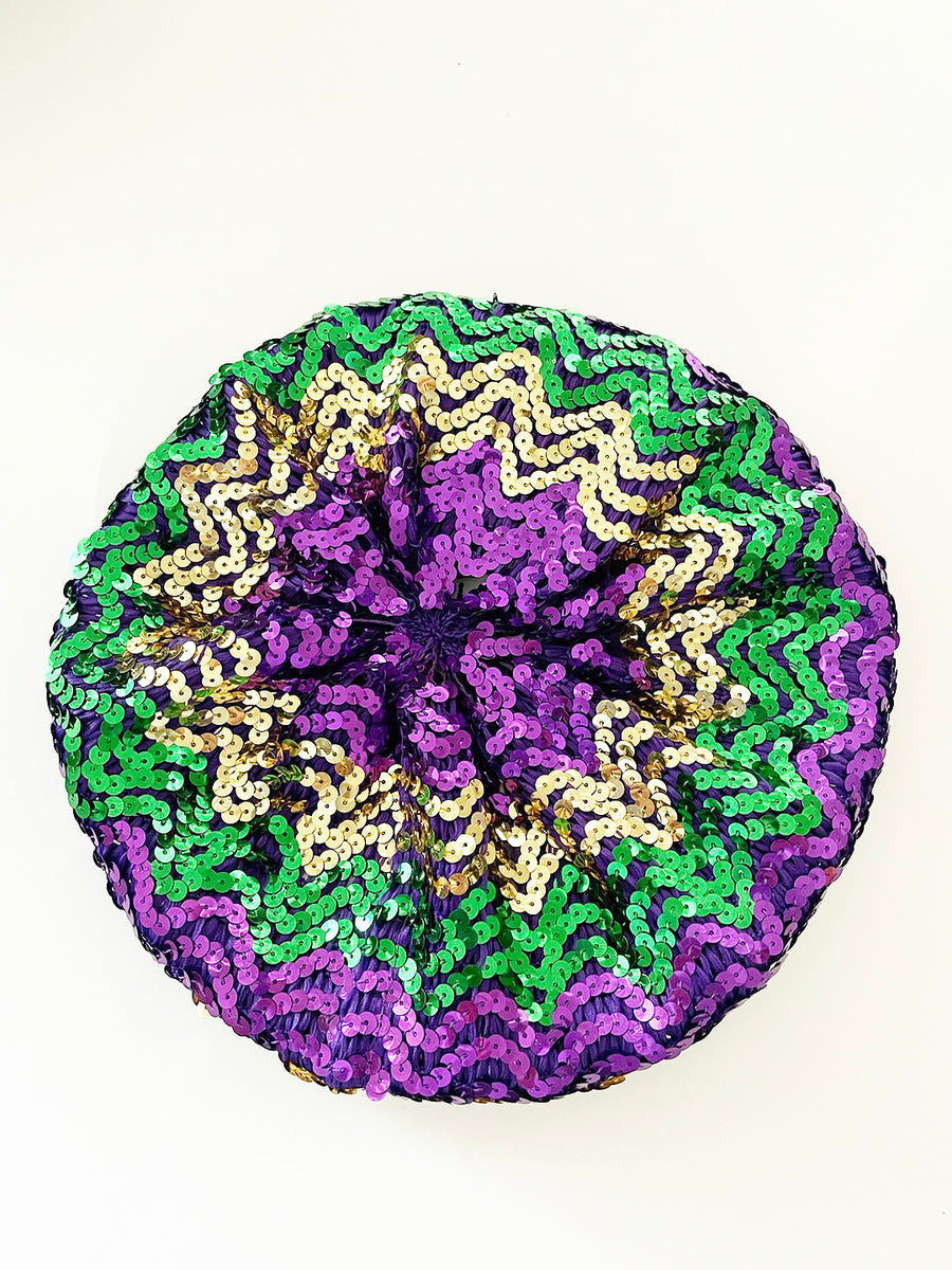 mardi gras beret hat