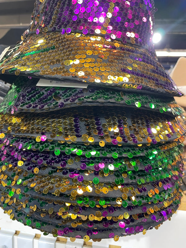 Mardi Gras Sequin Reversible Bucket Hat