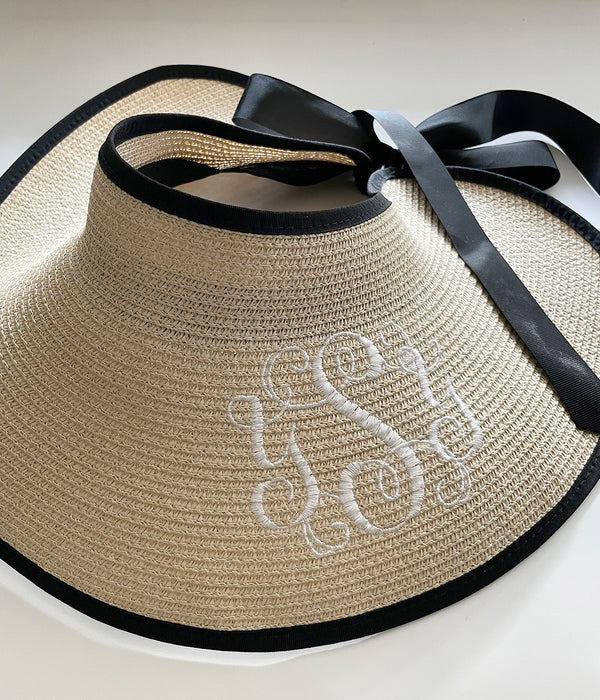 Straw Floppy Sun Hat/ Personalized honeymoon Floppy sun hat, custom beach hat, future mrs hat, monogrammed hat