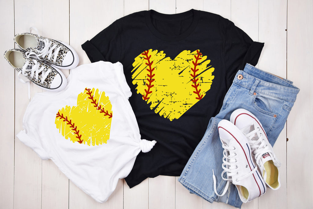 Softball Lover, Softball Heart Shirt, Game Day