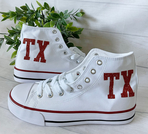 Texas sneakers, Texas Orange shoes