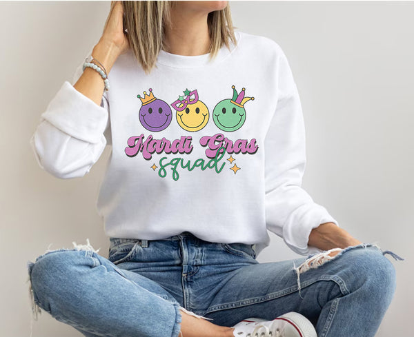 Distressed Mardi Gras Sweatshirt