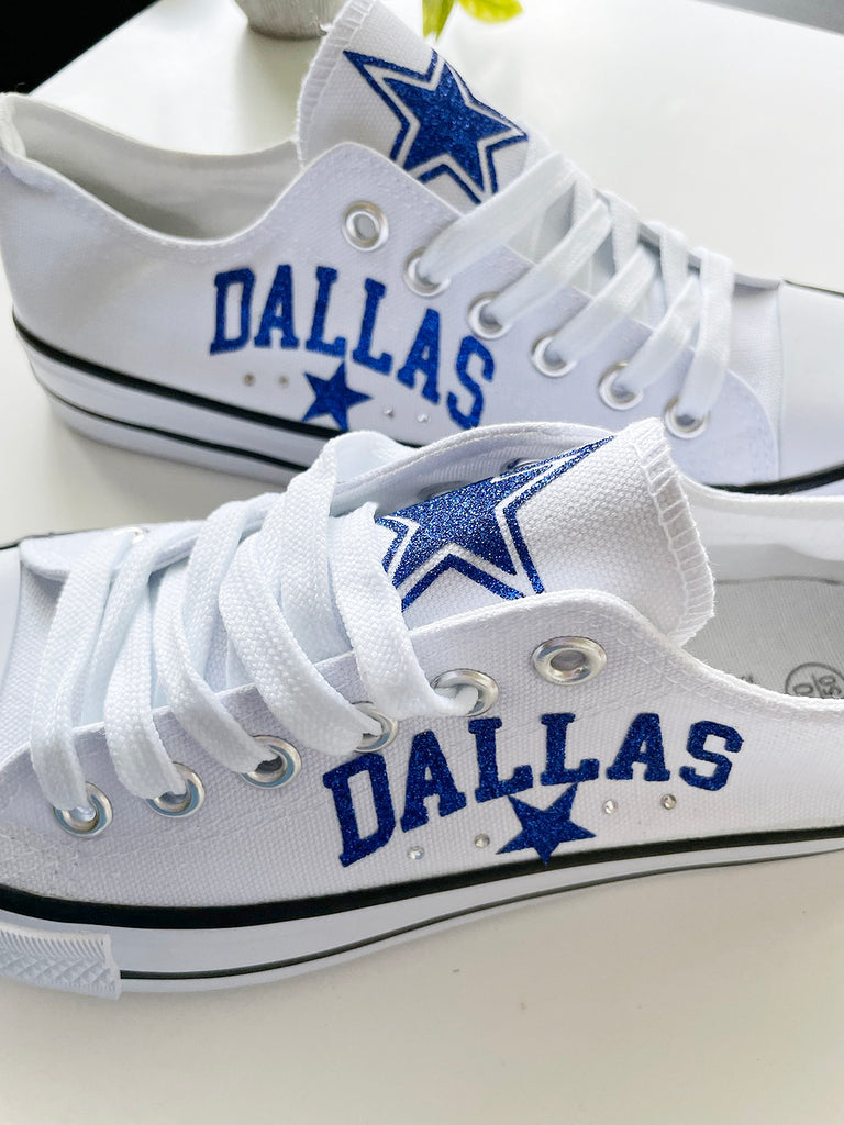 Dallas football rhinestone Sneakers