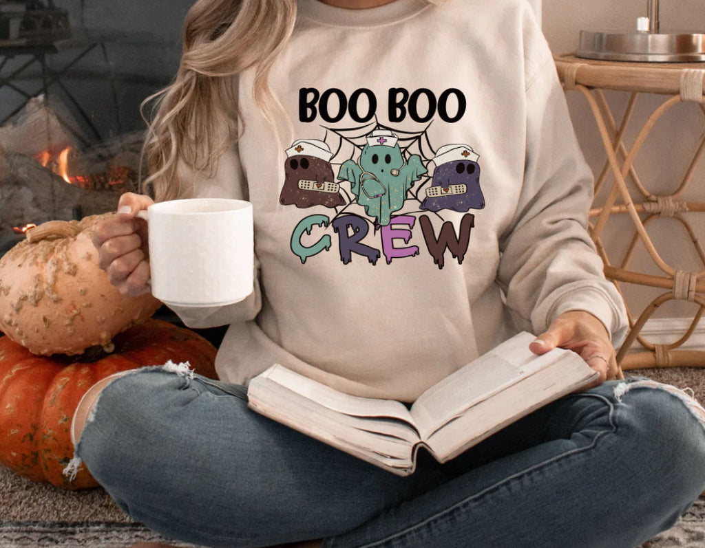 Halloween Nurse , Retro Fall Season Nursing Sweatshirt