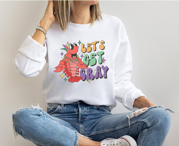 Distressed Mardi Gras Sweatshirt