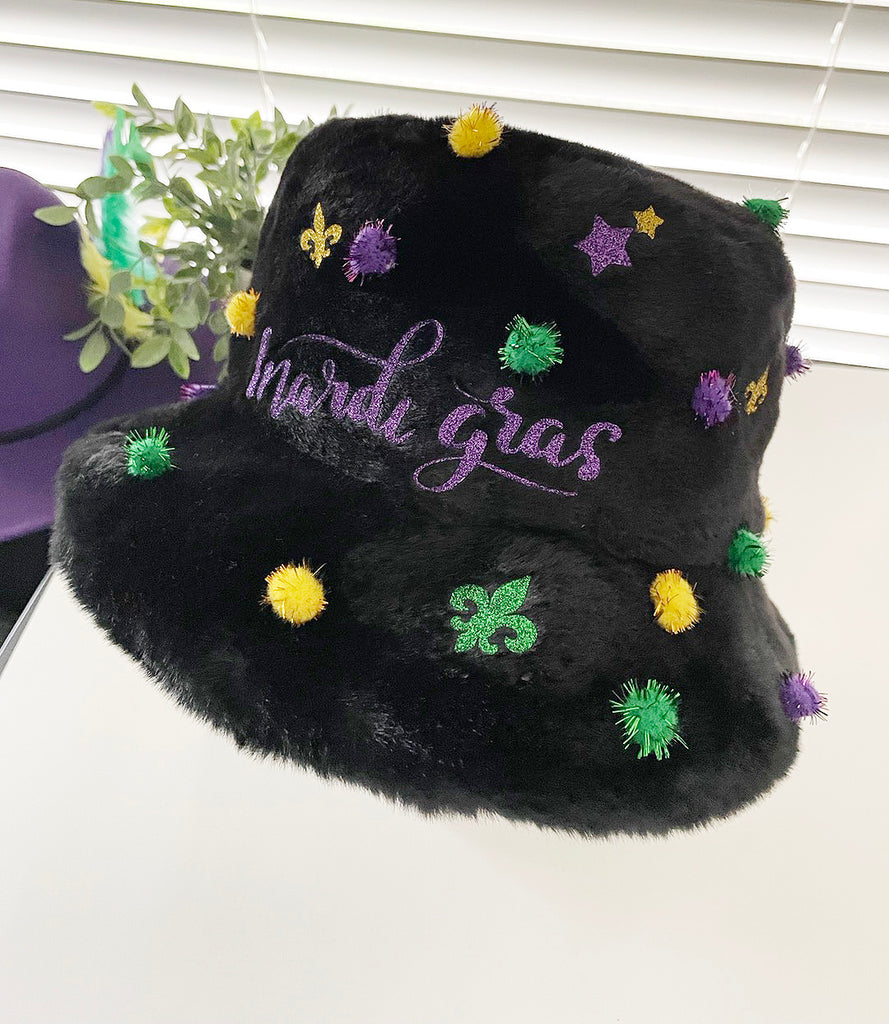 Mardi Gras fur Bucket Hat
