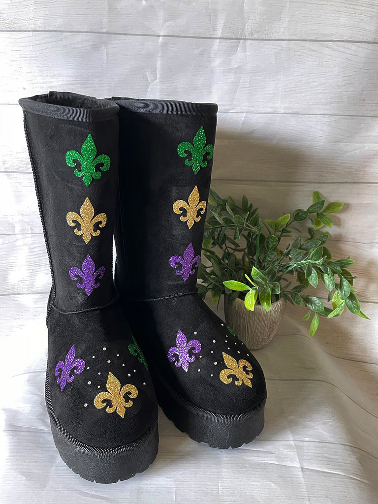 Mardi gras Shoes / Mardi gras boots /New Orleans