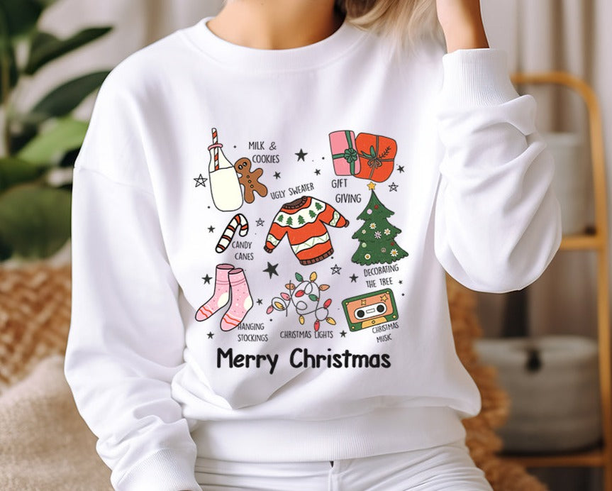 Christmas Crewneck hoodie Sweatshirt, Happy Holidays Country Christmas,Holiday