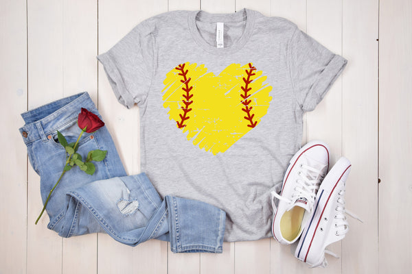 Softball Lover, Softball Heart Shirt, Game Day