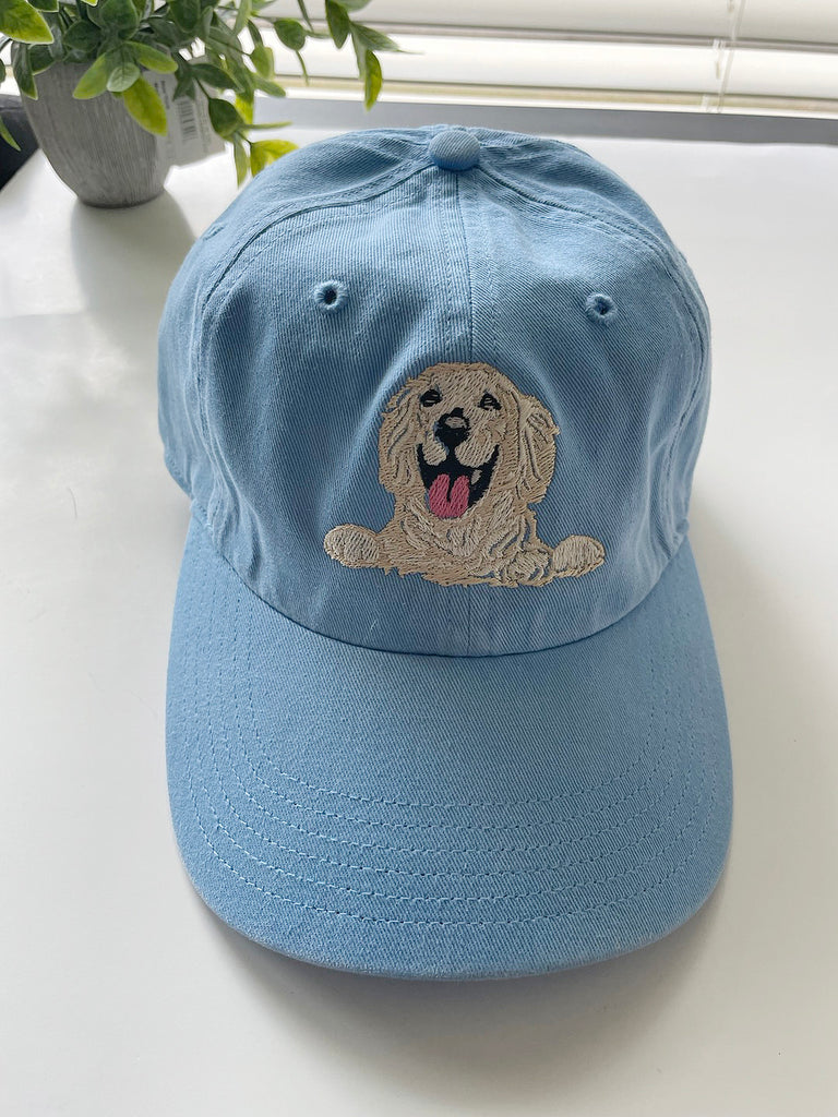 English Golden Retriever Dog Embroidery hat /Dog Lover Gift /Dog mom hat