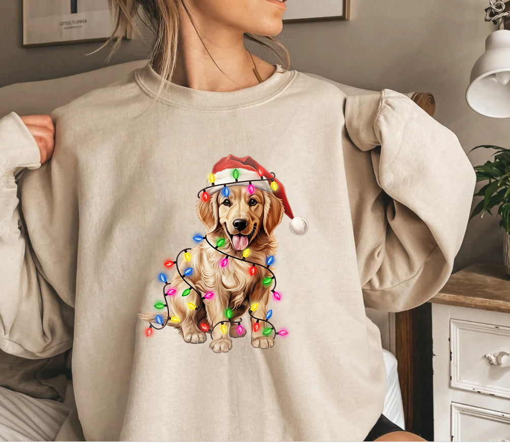 Christmas Golden Retriever Sweatshirt, Dog Christmas Shirt