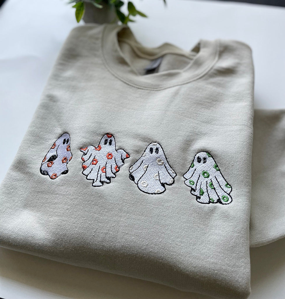 Spooky Season Sweatshirt, Embroidered Autumn Shirt, Embroidered Shirt, Pumpkin Spice, Happy Fall Y'All, Thanksgiving Shirt, Fall Sweatshirt