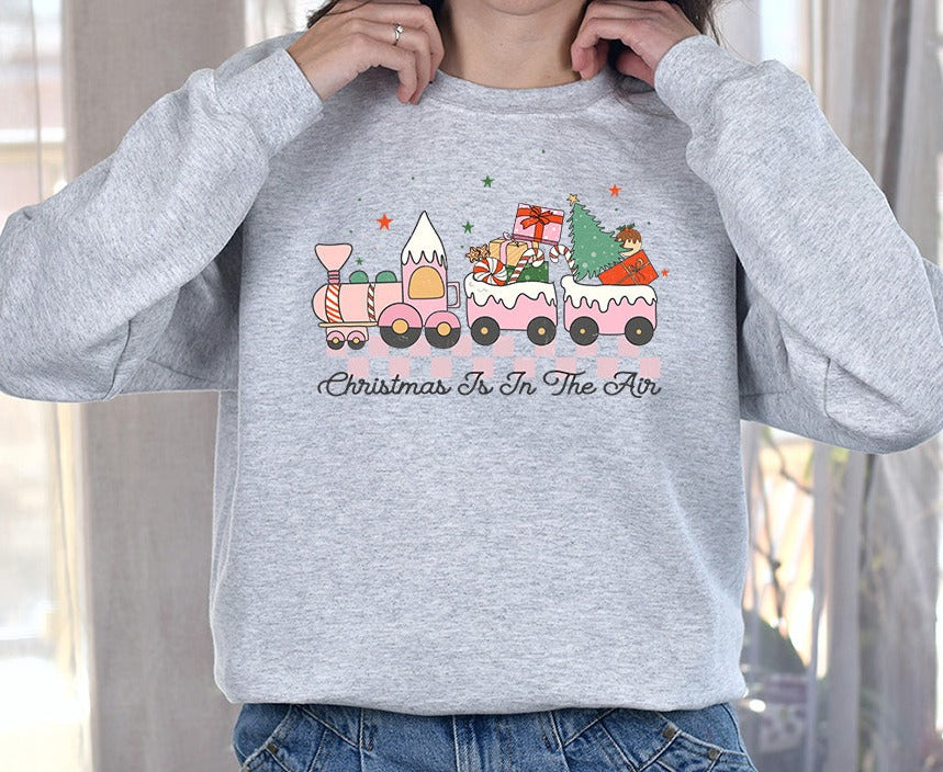 Merry Christmas Crewneck Sweatshirt, Happy Holidays Country Christmas,Holiday