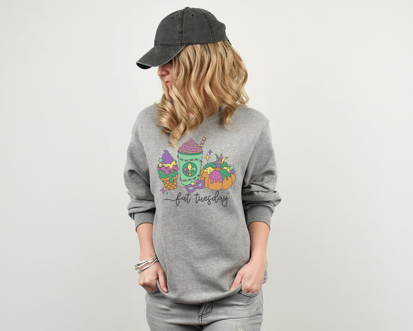 Distressed Mardi Gras Sweatshirt