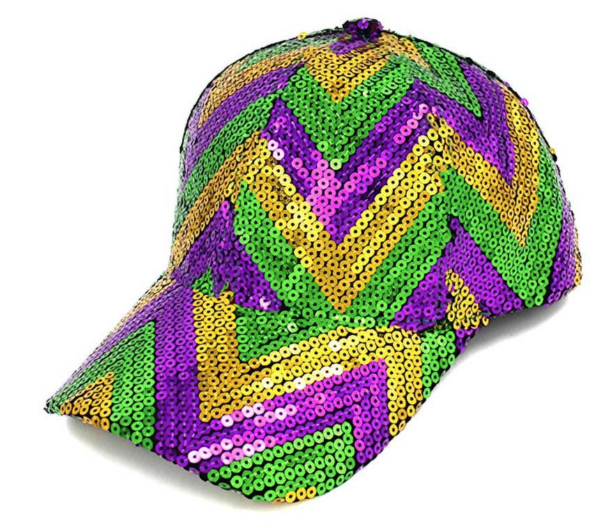 Mardi Gras Hat, Cap, Baseball, Mardi Gras, New Orleans,   Bling,