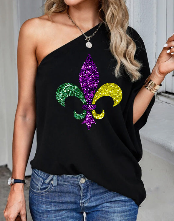 Copy of Mardi gras Glitter tshirt/ New Orleans Tee/Mardi Gras T-Shirt, Mardi Gras Celebration Shirt, Fat Tuesday Gift Shirt, Funny Carnival Tee, Festival Shirt, Purple Green Gold Tee