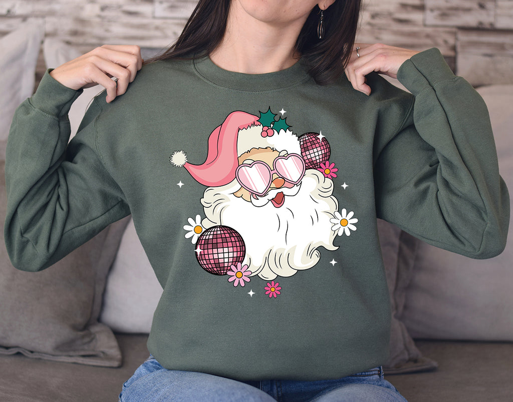 Pink Christmas , Christmas Crewneck hoodie Sweatshirt, Happy Holidays Country Christmas,Holiday