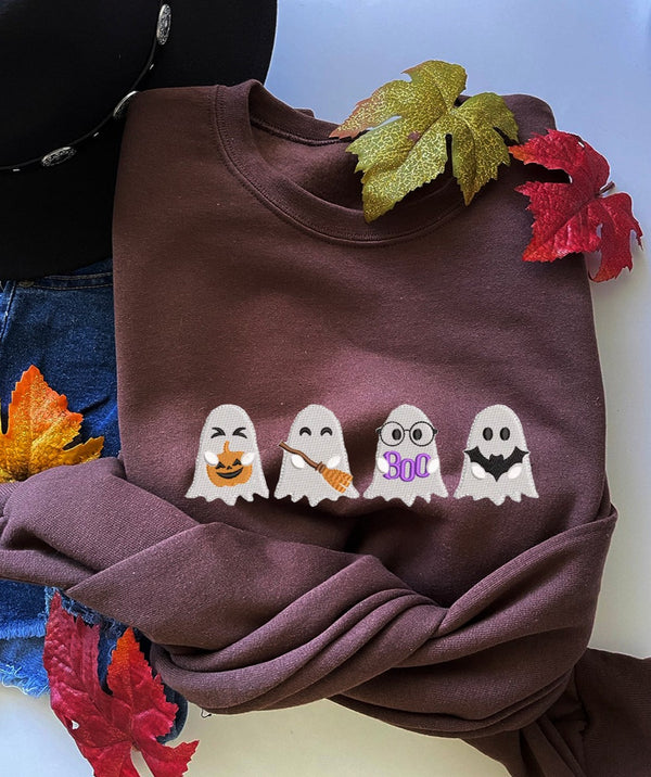Spooky Sweatshirt, Embroidered Autumn Shirt, Embroidered Shirt, Pumpkin Spice, Happy Fall Y'All, Thanksgiving Shirt, Fall Sweatshirt