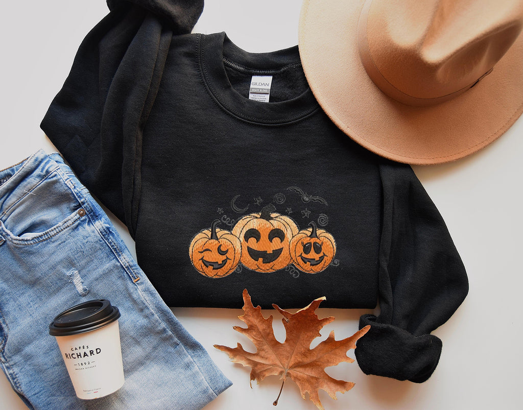 Pumpkin Spice Sweatshirt, Embroidered Autumn Shirt, Embroidered Shirt, Pumpkin Spice, Happy Fall Y'All, Thanksgiving Shirt, Fall Sweatshirt
