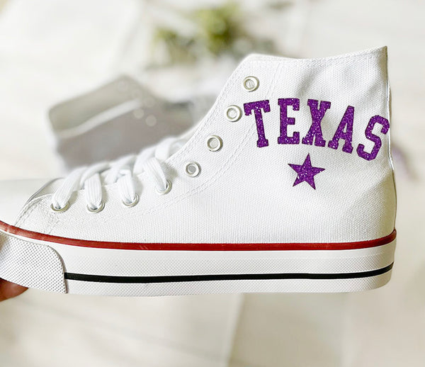 Texas sneakers, Texas Orange shoes
