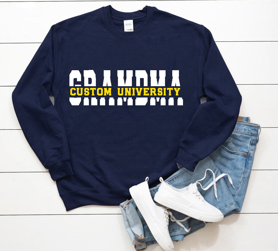 Custom University grandma  Sweatshirt,