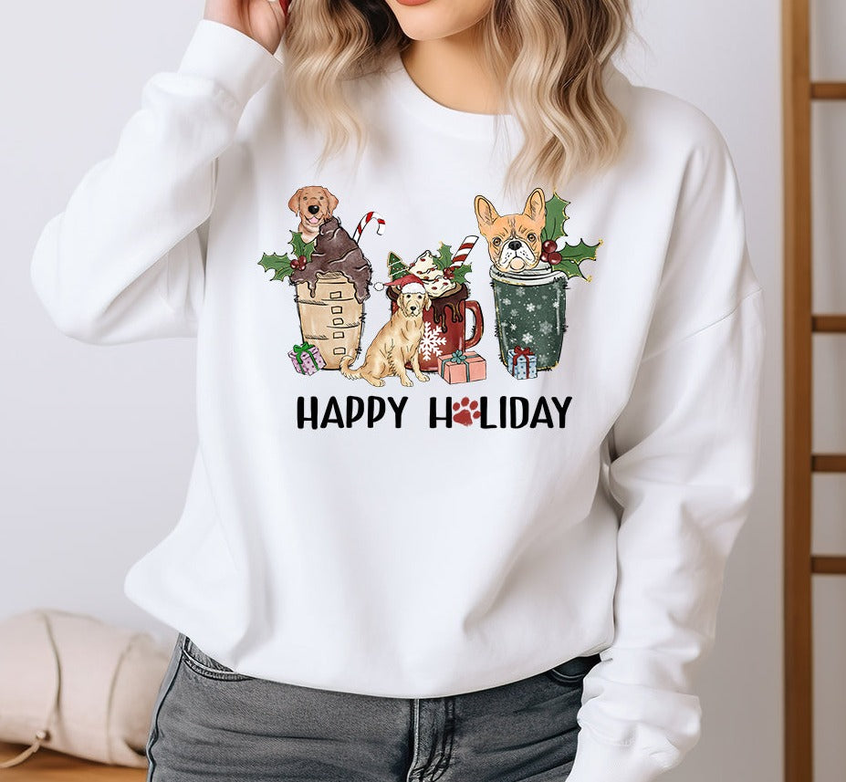 Christmas Golden Retriever Sweatshirt, Dog Christmas Shirt , Christmas Crewneck hoodie Sweatshirt, Happy Holidays Country Christmas,Holiday