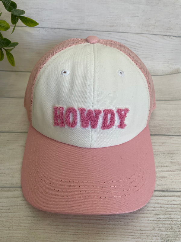 HOWDY Trucker Hat /Chenille letters  hat