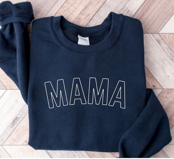 'MAMA' Sweatshirt, Mom Sweater, Mama Sweater, Crewneck Sweater, Gift for Her