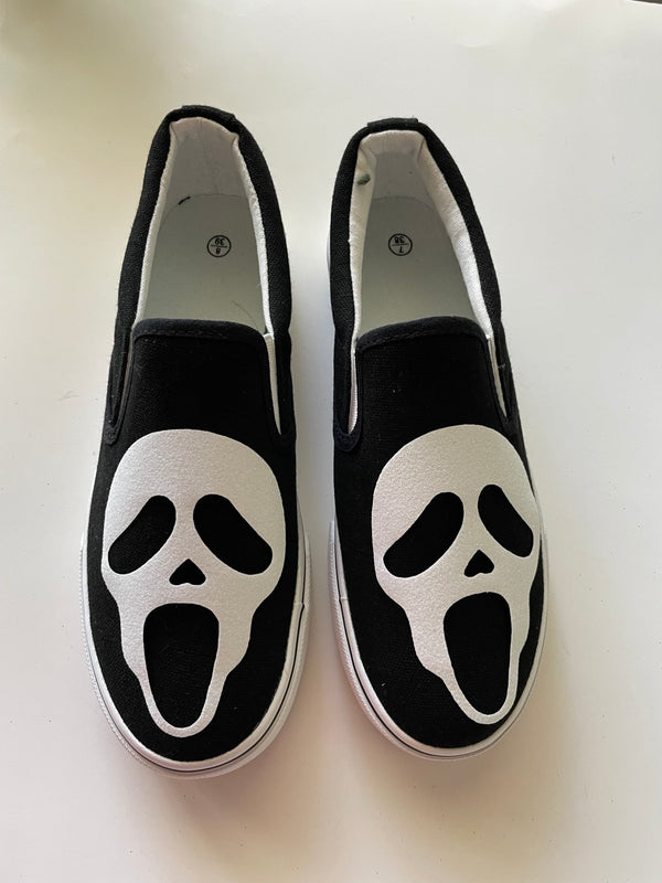 Ghost face Shoes/ Halloween shoes / Halloween sneakers ,