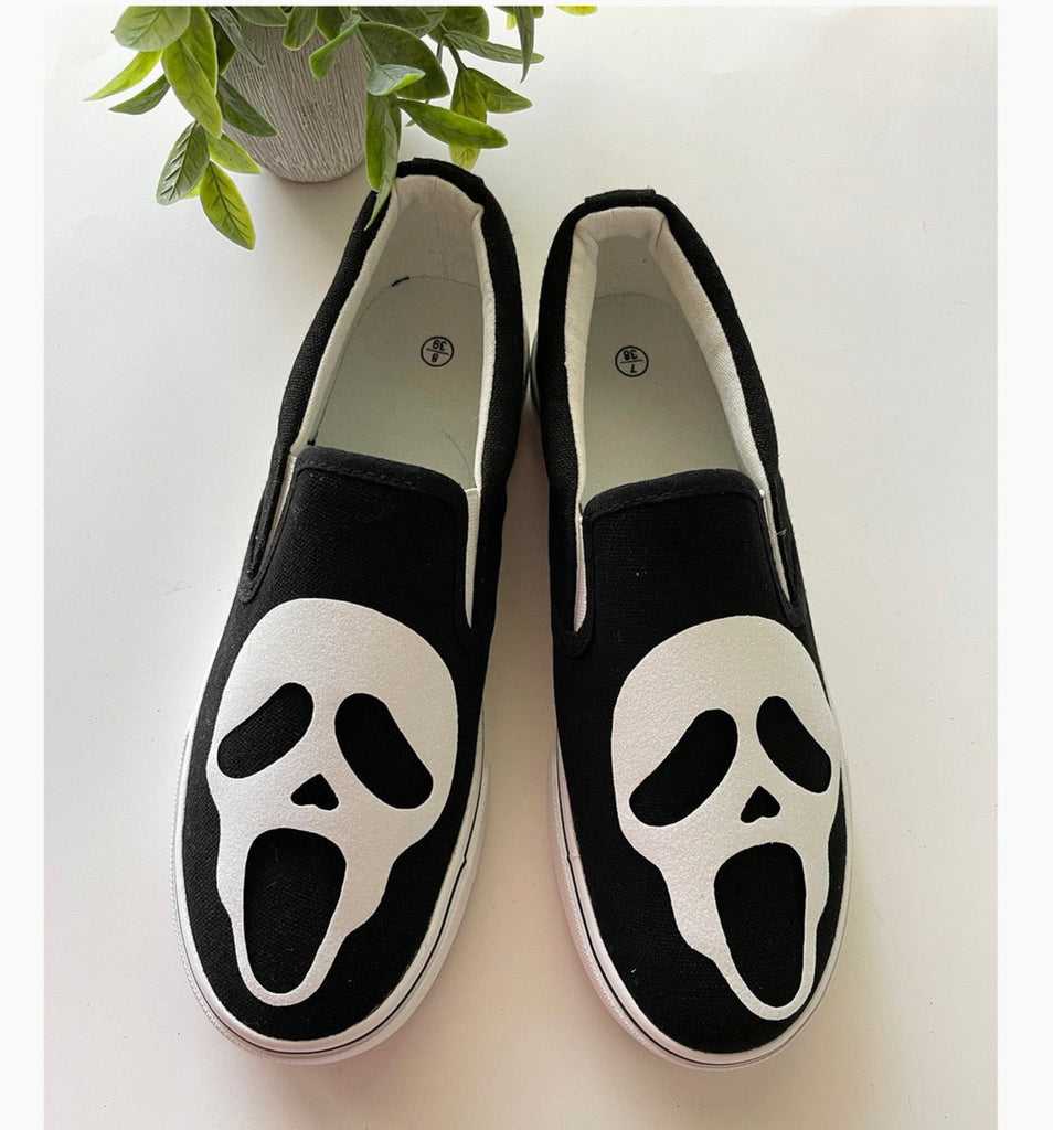 Ghost face Shoes/ Halloween shoes / Halloween sneakers ,