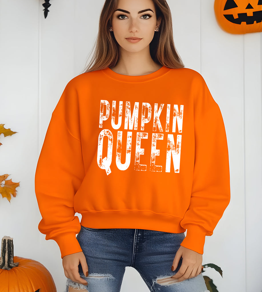 Distressed Pumpkin Queen Sweatshirt