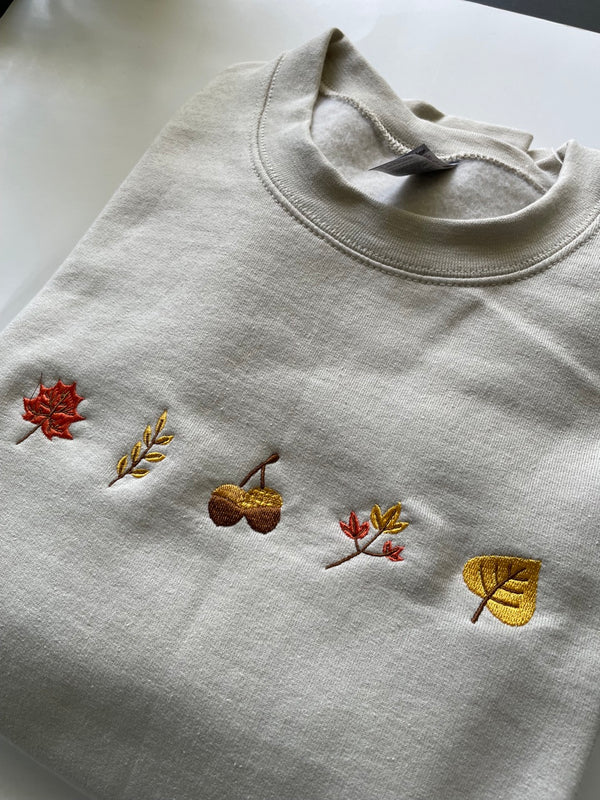Autumn Embroidered Autumn Shirt, Embroidered Shirt, Pumpkin Spice, Happy Fall Y'All, Thanksgiving Shirt, Fall Sweatshirt