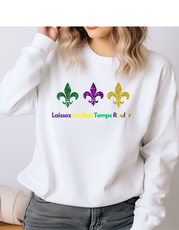 Laissez Les Bon Temps Rouler tshirt/Mardi Gras T-Shirt, Mardi Gras Celebration Shirt, Fat Tuesday Gift Shirt, Funny Carnival Tee, Festival Shirt, Purple Green Gold Tee