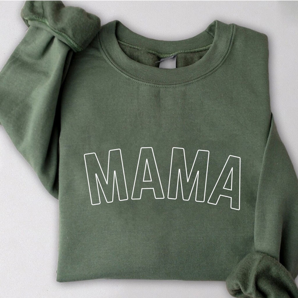 'MAMA' Sweatshirt, Mom Sweater, Mama Sweater, Crewneck Sweater, Gift for Her