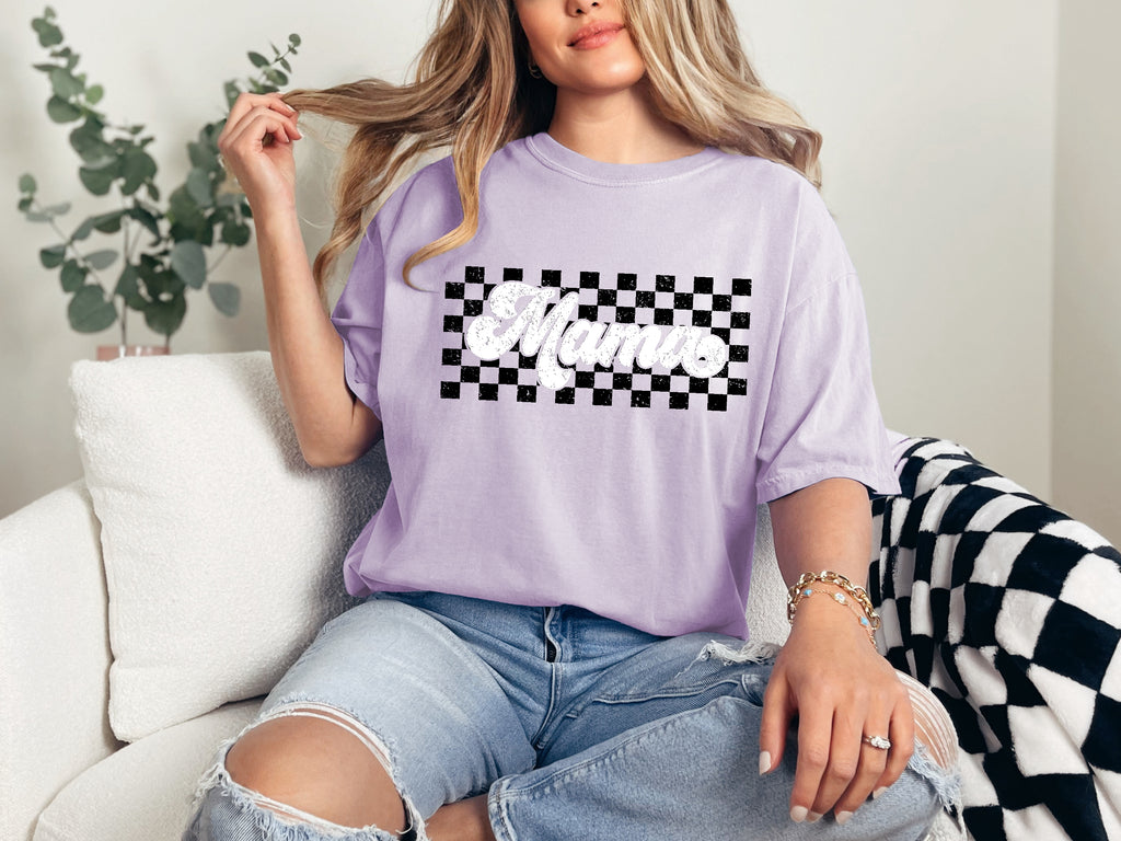 Checkered Mama Shirt, Retro Mama Shirt, Mother’s Day Gift,