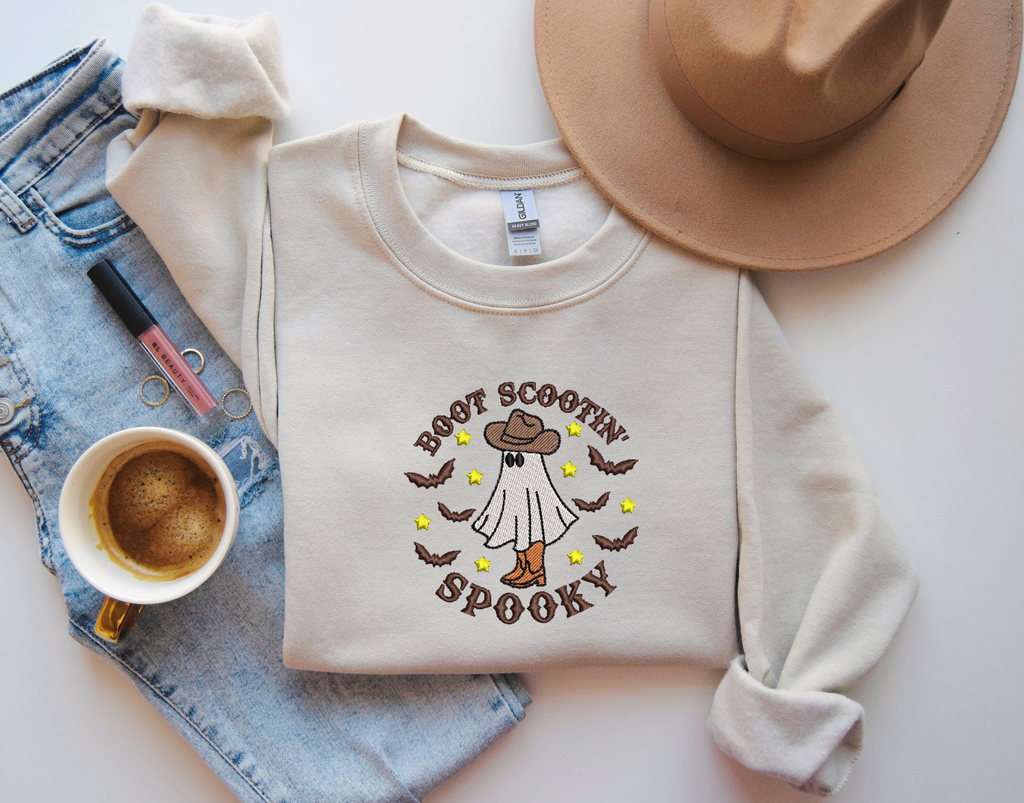 Spooky Season Sweatshirt, Embroidered Autumn Shirt, Embroidered Shirt, Pumpkin Spice, Happy Fall Y'All, Thanksgiving Shirt, Fall Sweatshirt