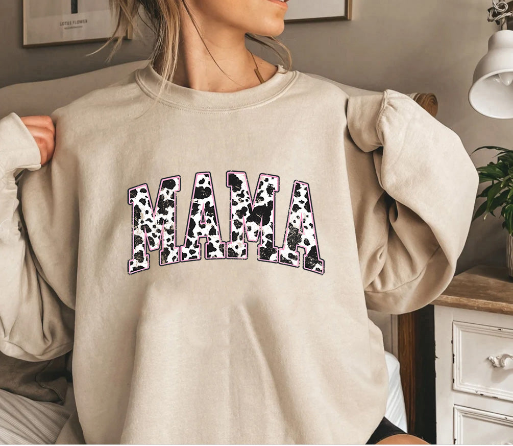 Cow Mama Sweatshirt, Mother's Day Sweatshirt, Gift For Mom, Gift for New Mom