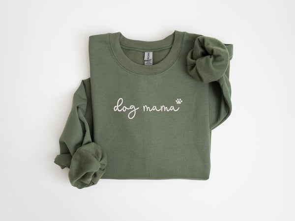 Dog Mama Embroidery Sweatshirts, Dog Mom Gift