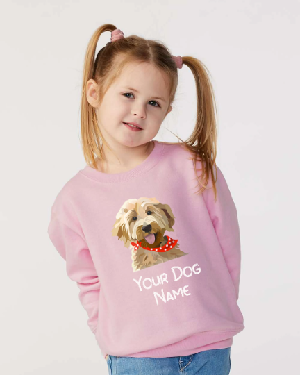 Custom Kid/Youth Dog Sweatshirt, Custom Dog Photo Portrait Sweatshirt | Personalized Dog Shirt, Custom Dog Mom Shirt, Dog Lovers Sweatshirt