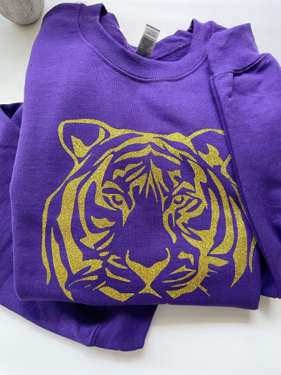 Tigers Louisiana Football Shirt, GLITTER Tigers ,Game Day Shirt