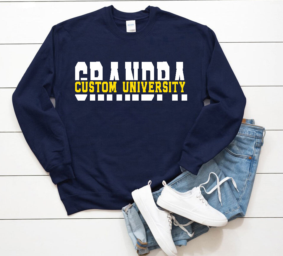 Custom University grandpa  Sweatshirt,