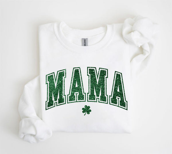 GlitterSt. Patricks Day Sweatshirt - Irish Sweatshirt - Shamrock Elbow Patch Sweatshirt - St Pattys Sweatshirt - St Patricks Day Outfit -