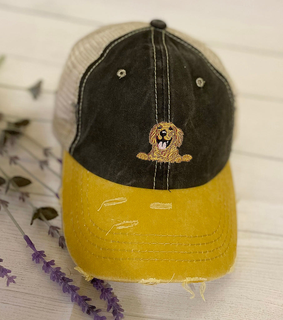 Golden Retriever Dog Embroidery hat /Personalized hat /Dog mom hat/Dog Cap