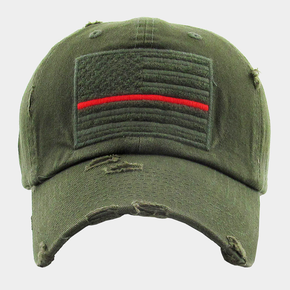 American USA Flag Camouflage Patterned Vintage Baseball Cap