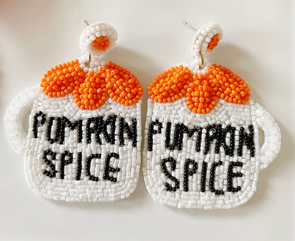 Thanksgiving Bead Earrings | Pumpkin Earrings ,Thanksgiving Earrings | Pumpkin Pie Earrings | Dangle Earrings ,Personalized earrings