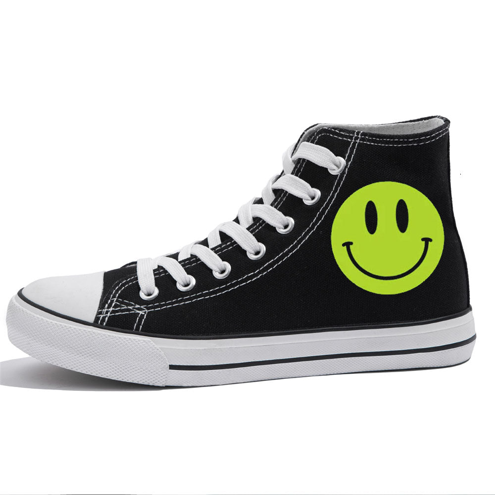 Smiley face glitters shoes/ smiley face sneakers