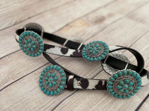 Concho Belt ,Howdy, South western Belt  ,Turquoise Stone   | Gift for Her