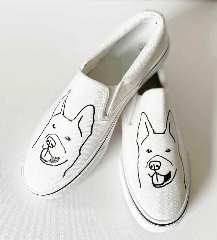 Personalized Dog, Dog Lovers, Dog Dad, Dog Mama slip on shoes