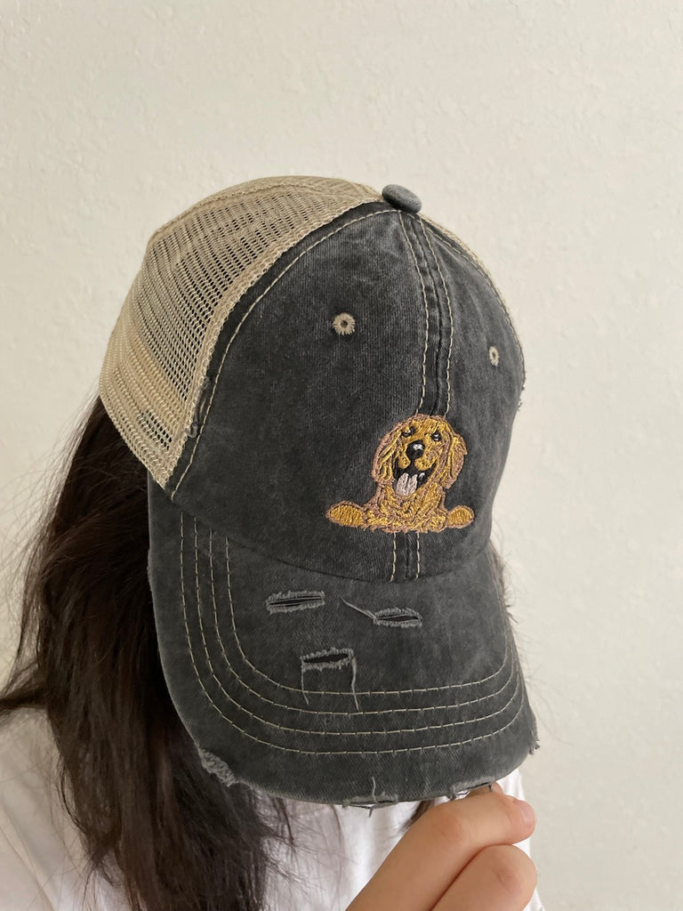 Golden Retriever Dog Embroidery hat /Personalized hat /Dog mom hat/Dog Cap